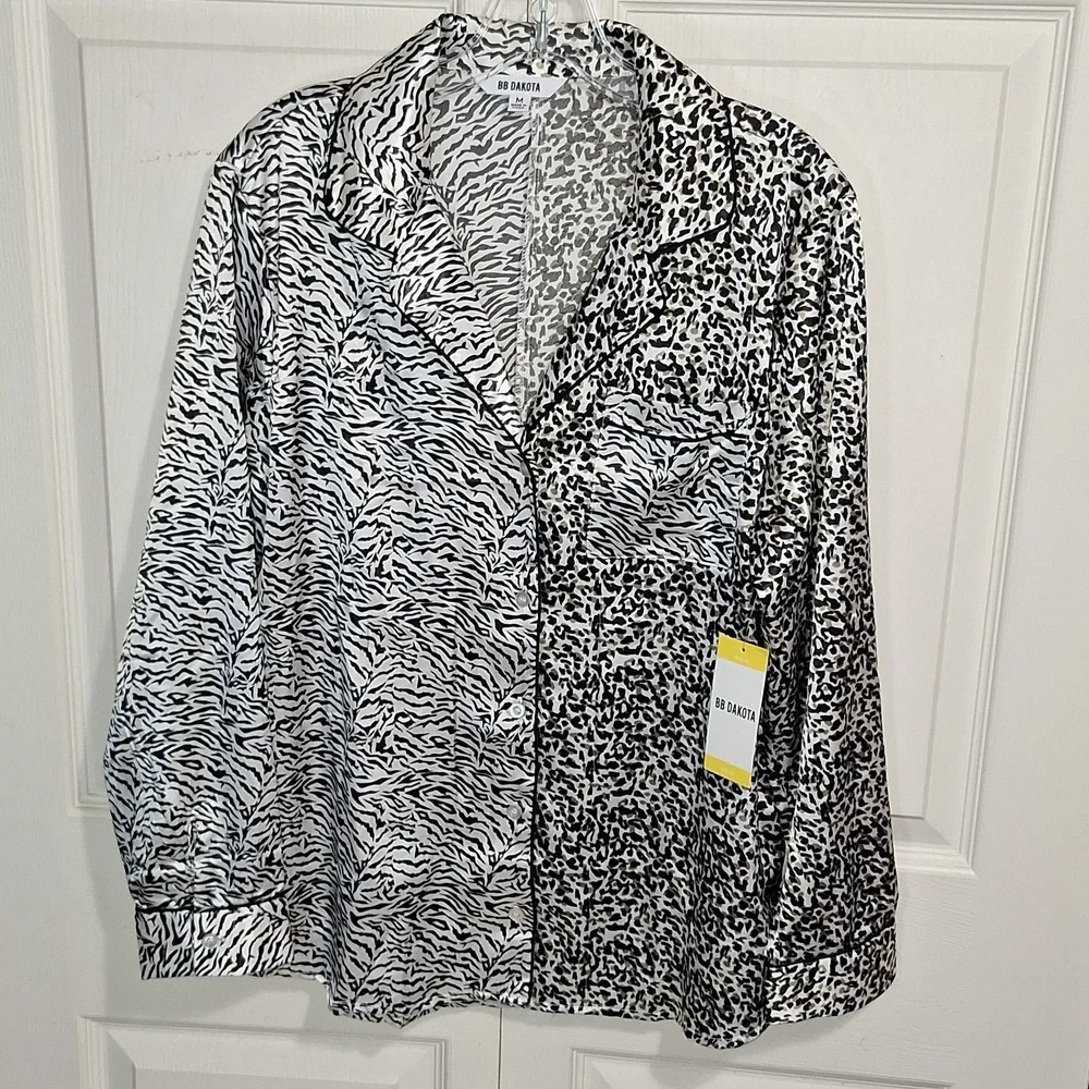 BB Dakota silky shorts pajama set - M - animal print - Picture 6 of 10